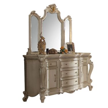 Picardy Mirror In Antique Pearl