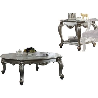 Picardy Occasional Table Set In Antique Platinum