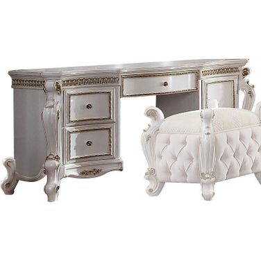Picardy Vanity Desk (Antique Pearl)