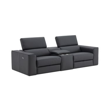 Picasso Loveseat with Console In Blue Grey
