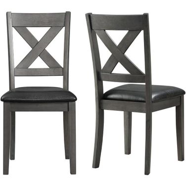 Picket House Furnishings Alexa Standard Height Side Chair Set of 2 in Gray
