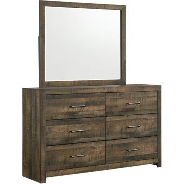 Picket House Furnishings Beckett 6-Drawer Dresser and Mirror Set