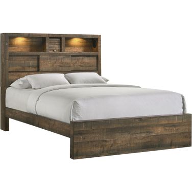 Picket House Furnishings Beckett King Bookcase Panel Bed With Bluetooth