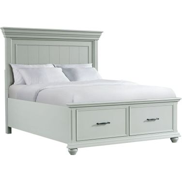 Picket House Furnishings Brooks Queen Platform Storage Bed in Grey