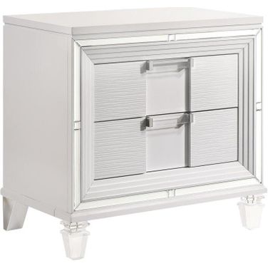 Picket House Furnishings Charlotte 2 Drawer Nightstand with USB in White