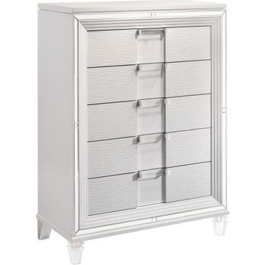 Picket House Furnishings Charlotte 5 Drawer Flip-Top Chest in White
