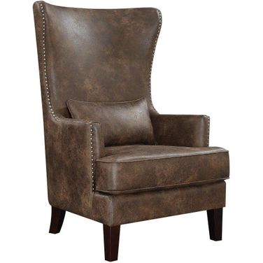 Picket House Furnishings Elia Chair With Chrome Nails In Sierra Toffee