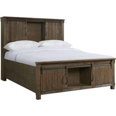 Jack Queen Platform Storage Bed In Walnut