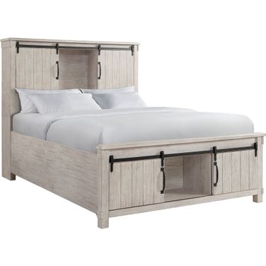 Jack Queen Platform Storage Bed In White