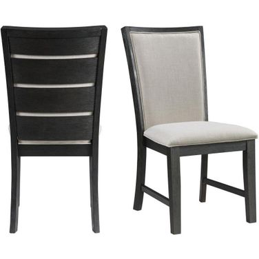 Picket House Furnishings Jasper Dining Slat Back Side Chair Set 2 In Black