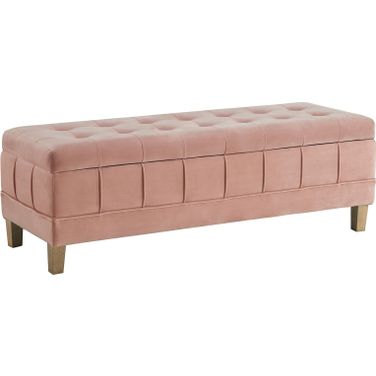 Jude Tufted Storage Ottoman In Blush