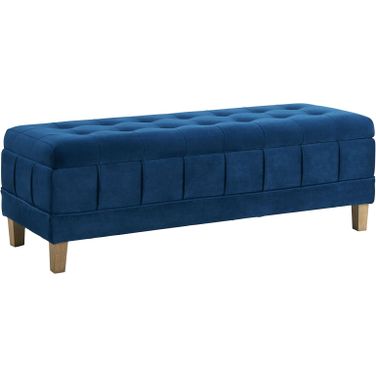 Jude Tufted Storage Ottoman In Cobalt