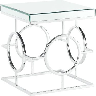 Picket House Furnishings Katie Square Mirrored End Table