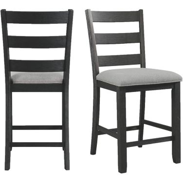 Picket House Furnishings Kona Counter Height Side Chair Set of 2 in Gray and Black