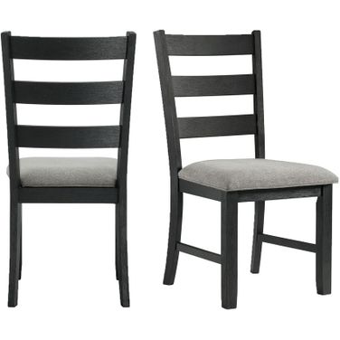 Picket House Furnishings Kona Standard Height Side Chair Set of 2 in Gray and Black