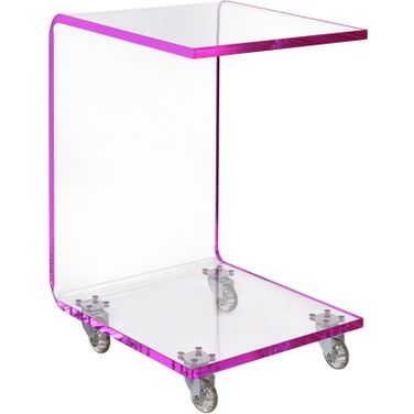 Picket House Furnishings Peek Acrylic Snack Table In Pink