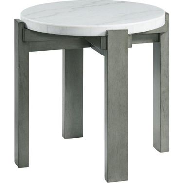 Picket House Furnishings Rysa Round End Table in Grey