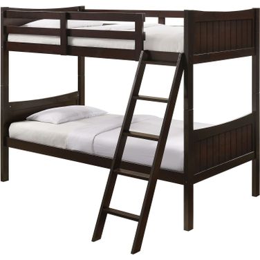 Picket House Furnishings Santino Twin Over Twin Bunk Bed In Espresso