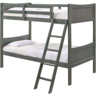 Picket House Furnishings Santino Twin Over Twin Bunk Bed In Grey