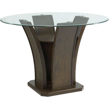 Picket House Furnishings Simms Round Counter Height Dining Table In Walnut