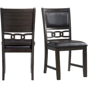 Picket House Furnishings Taylor Standard Height Faux Leather Side Chair Set 2 In Walnut