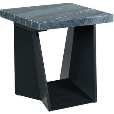 Picket House Furnishings Tobias End Table with Dark Marble Top