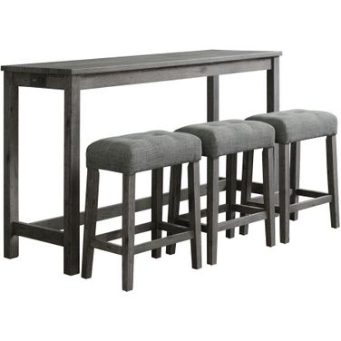 Picket House Furnishings Turner Multipurpose Bar Table Set in Charcoal