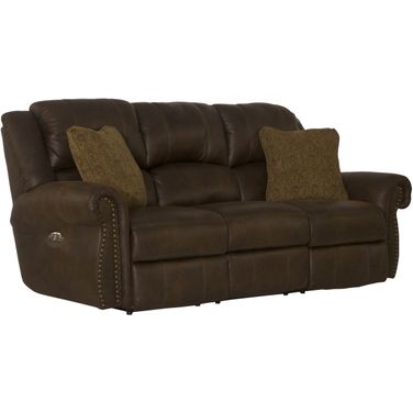 Pickett Power Reclining Sofa with Power Adjustable Headrest In Tobacco
