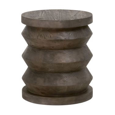 Bella Antique Pier Accent Table In Drift Brown Pine