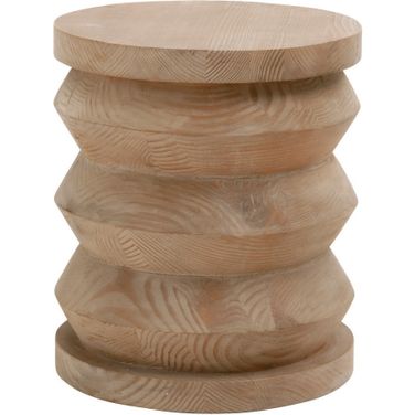 Bella Antique Pier Accent Table In Smoke Gray Pine