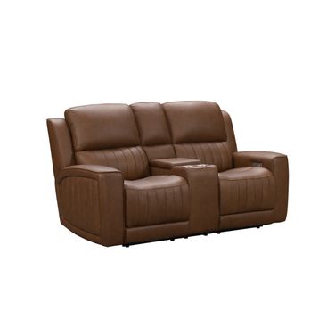 Pierce Zero Gravity Power Reclining Loveseat with Power Head Rests, Power Lumbar and Console with Storage and 2 Cup Holders In Cinnamon