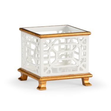 Pierced Planter Small In Cream and Gold
