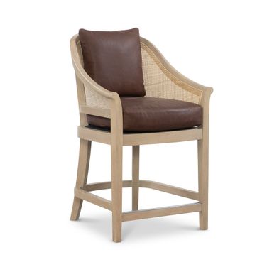 Pierson Counter Stool In White Oak and Brown