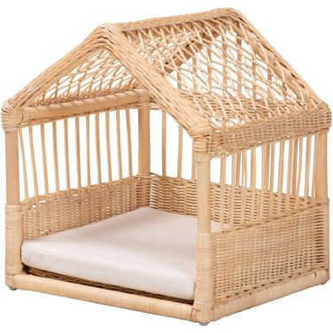 Pieta Rattan Pet Bed In Natural Brown
