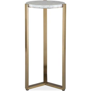 Pietra Carrara Marble Drink Table In Brass