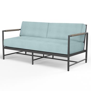 Pietra Loveseat in Dupione Celeste