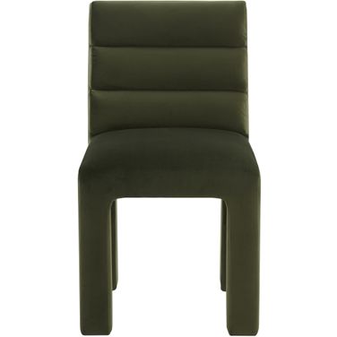 Pietro Tufted Dining Chair In Forest Green