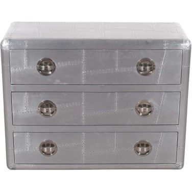 Pilot 3 Drawer Chest In Silver 57015003