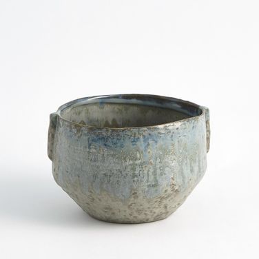 Pinch Large Reactive Seafoam Pot Planter In White