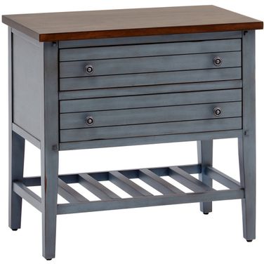Pinebrook 2 Drawer Nightstand In Denim