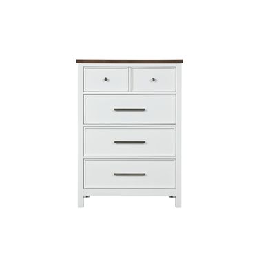 Pinetop Chest In White and Dark Brown