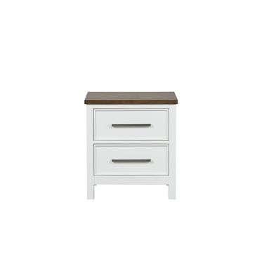 Pinetop Nightstand In White and Dark Brown