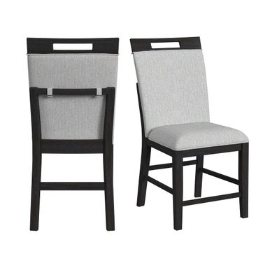 Pinnacle Counter Side Chair Set of 2 In Charcoal and Light Grey