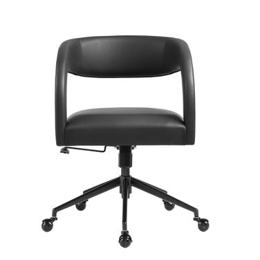Pinnacle Vegan Leather Office Chair In Black