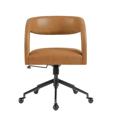 Pinnacle Vegan Leather Office Chair In Tan