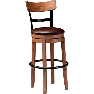 Pinnadel Tall Upholstered Swivel Barstool