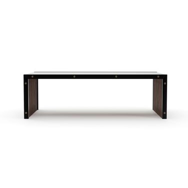 Pinstripe Cocktail Table In Dark Chocolate