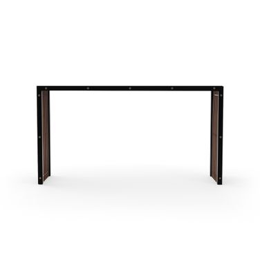 Pinstripe Console Table In Dark Chocolate