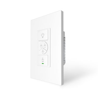 Pilot 1-Gang Smart Wall Switch For Ceiling Fans In White