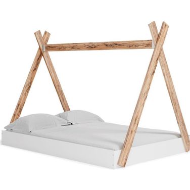 Piperton White And Natural Full Tent Bed in Box